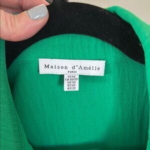 Maison d'Amélie Green Blouse